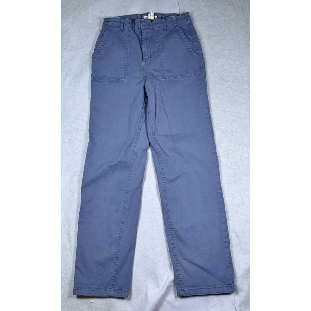 Sky and Sparrow Blue Utility Chino Pants Women's Small Straight Stretch Pockets